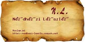 Nádházi László névjegykártya